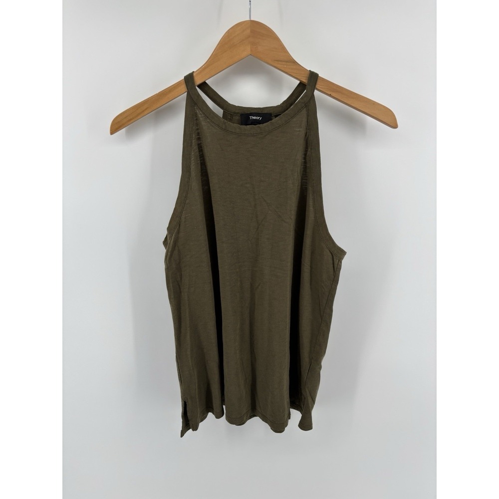 Theory Kavasi Sorena Slub Tank Top M 100% Pima Cotton Classic Chic Cottagecore